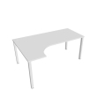 Pracovný stôl Uni, ergo, pravý, 180x75,5x120 cm, biela/biela