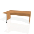 Pracovný stôl Gate, ergo, pravý, 180x75,5x120 cm, jelša/jelša
