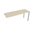 Pracovný stôl Uni k pozdĺ. reťazeniu, 160x75,5x60 cm, agát/sivá