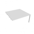 Pracovný stôl Uni k pozdĺ. reťazeniu, 160x75,5x160 cm, biela/biela