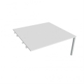 Pracovný stôl Uni k pozdĺ. reťazeniu, 160x75,5x160 cm, biela/sivá