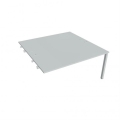 Pracovný stôl Uni k pozdĺ. reťazeniu, 160x75,5x160 cm, sivá/sivá