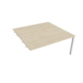 Pracovný stôl Uni k pozdĺ. reťazeniu, 160x75,5x160 cm, agát/biela
