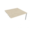 Pracovný stôl Uni k pozdĺ. reťazeniu, 160x75,5x160 cm, agát/sivá