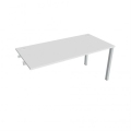 Pracovný stôl Uni k pozdĺ. reťazeniu, 160x75,5x80 cm, biela/sivá