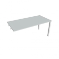 Pracovný stôl Uni k pozdĺ. reťazeniu, 160x75,5x80 cm, sivá/biela