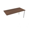 Pracovný stôl Uni k pozdĺ. reťazeniu, 160x75,5x80 cm, orech/biela
