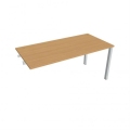 Pracovný stôl Uni k pozdĺ. reťazeniu, 160x75,5x80 cm, buk/sivá