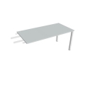 Pracovný stôl Uni, reťaziaci, 160x75,5x80 cm, sivá/biela