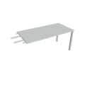 Pracovný stôl Uni, reťaziaci, 160x75,5x80 cm, sivá/sivá