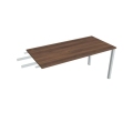 Pracovný stôl Uni, reťaziaci, 160x75,5x80 cm, orech/sivá