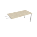 Pracovný stôl Uni, reťaziaci, 160x75,5x80 cm, agát/biela