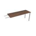 Pracovný stôl Uni, reťaziaci, 160x75,5x60 cm, orech/sivá