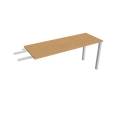 Pracovný stôl Uni, reťaziaci, 160x75,5x60 cm, buk/sivá