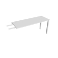 Pracovný stôl Uni, reťaziaci, 160x75,5x60 cm, biela/biela