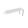 Pracovný stôl Uni, reťaziaci, 160x75,5x60 cm, biela/sivá