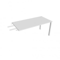Pracovný stôl Uni, reťaziaci, 160x75,5x80 cm, biela/biela
