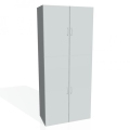 Policová skriňa Drive, 80x185x42 cm, sivá/sivá