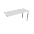 Pracovný stôl Uni k pozdĺ. reťazeniu, 140x75,5x60 cm, biela/sivá