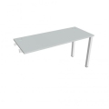 Pracovný stôl Uni k pozdĺ. reťazeniu, 140x75,5x60 cm, sivá/biela