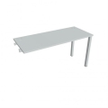 Pracovný stôl Uni k pozdĺ. reťazeniu, 140x75,5x60 cm, sivá/sivá