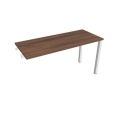 Pracovný stôl Uni k pozdĺ. reťazeniu, 140x75,5x60 cm, orech/biela