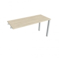 Pracovný stôl Uni k pozdĺ. reťazeniu, 140x75,5x60 cm, agát/sivá