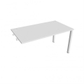 Pracovný stôl Uni k pozdĺ. reťazeniu, 140x75,5x80 cm, biela/biela