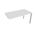 Pracovný stôl Uni k pozdĺ. reťazeniu, 140x75,5x80 cm, biela/sivá