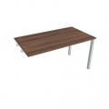 Pracovný stôl Uni k pozdĺ. reťazeniu, 140x75,5x80 cm, orech/sivá