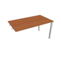 Pracovný stôl Uni k pozdĺ. reťazeniu, 140x75,5x80 cm, čerešňa/sivá