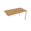 Pracovný stôl Uni k pozdĺ. reťazenie, 140x75,5x80 cm, dub/biela