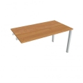 Pracovný stôl Uni k pozdĺ. reťazeniu, 140x75,5x80 cm, jelša/sivá