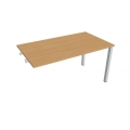Pracovný stôl Uni k pozdĺ. reťazeniu, 140x75,5x80 cm, buk/sivá