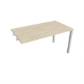 Pracovný stôl Uni k pozdĺ. reťazeniu, 140x75,5x80 cm, agát/sivá