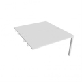 Pracovný stôl Uni k pozdĺ. reťazeniu, 140x75,5x160 cm, biela/biela