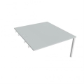 Pracovný stôl Uni k pozdĺ. reťazeniu, 140x75,5x160 cm, sivá/biela