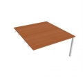 Pracovný stôl Uni k pozdĺ. reťazeniu, 140x75,5x160 cm, čerešňa/biela
