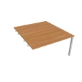 Pracovný stôl Uni k pozdĺ. reťazeniu, 140x75,5x160 cm, jelša/sivá