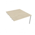 Pracovný stôl Uni k pozdĺ. reťazeniu, 140x75,5x160 cm, agát/biela