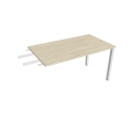 Pracovný stôl Uni, reťaziaci, 140x75,5x80 cm, agát/biela