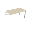 Pracovný stôl Uni, reťaziaci, 140x75,5x80 cm, agát/sivá