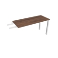 Pracovný stôl Uni, reťaziaci, 140x75,5x60 cm, orech/biela