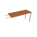 Pracovný stôl Uni, reťaziaci, 140x75,5x60 cm, čerešňa/sivá