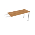 Pracovný stôl Uni, reťaziaci, 140x75,5x60 cm, jelša/biela