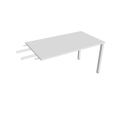 Pracovný stôl Uni, reťaziaci, 140x75,5x80 cm, biela/biela