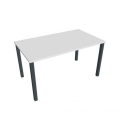 Pracovný stôl Uni, 140x75,5x80 cm, biela/čierna