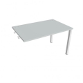 Pracovný stôl Uni k pozdĺ. reťazeniu, 120x75,5x80 cm, sivá/biela