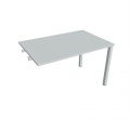 Pracovný stôl Uni k pozdĺ. reťazeniu, 120x75,5x80 cm, sivá/sivá