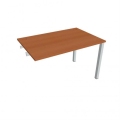 Pracovný stôl Uni k pozdĺ. reťazeniu, 120x75,5x80 cm, čerešňa/sivá